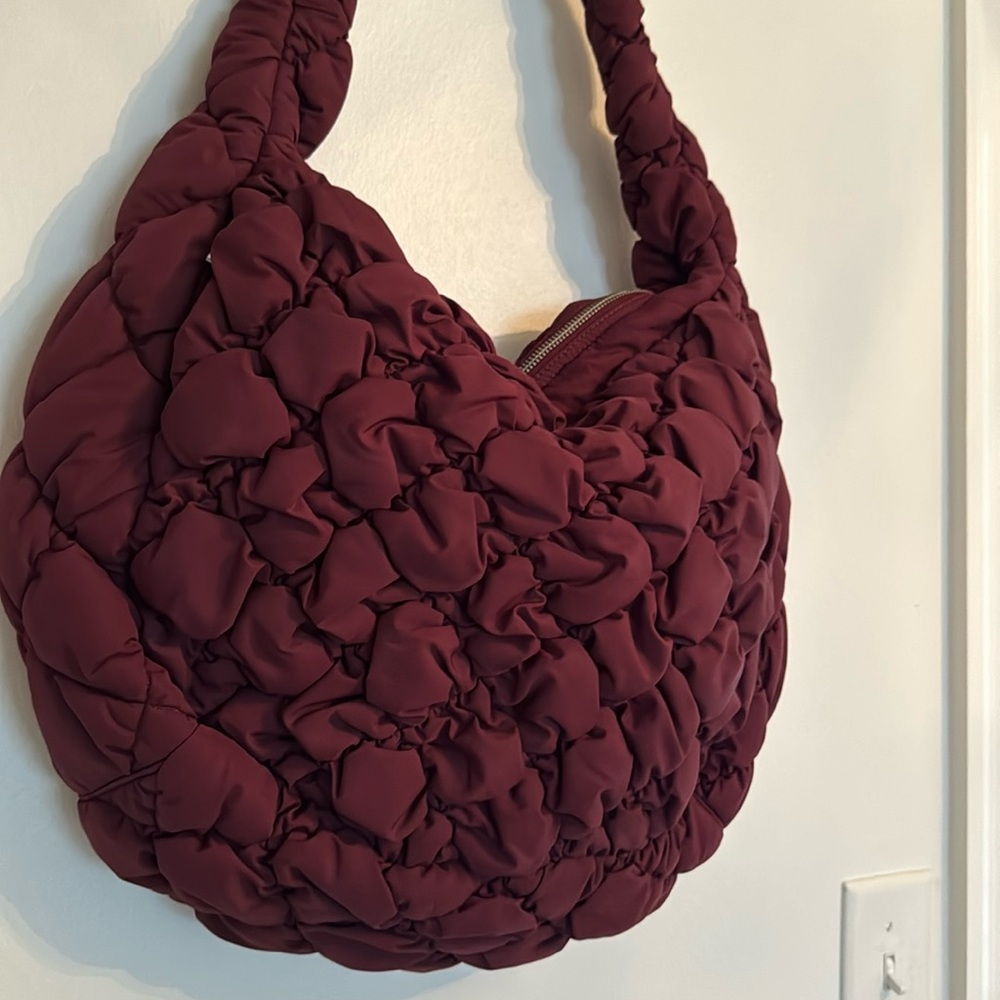 Aritzia Babaton Curtaor Bigger Bag Burgundy EUC